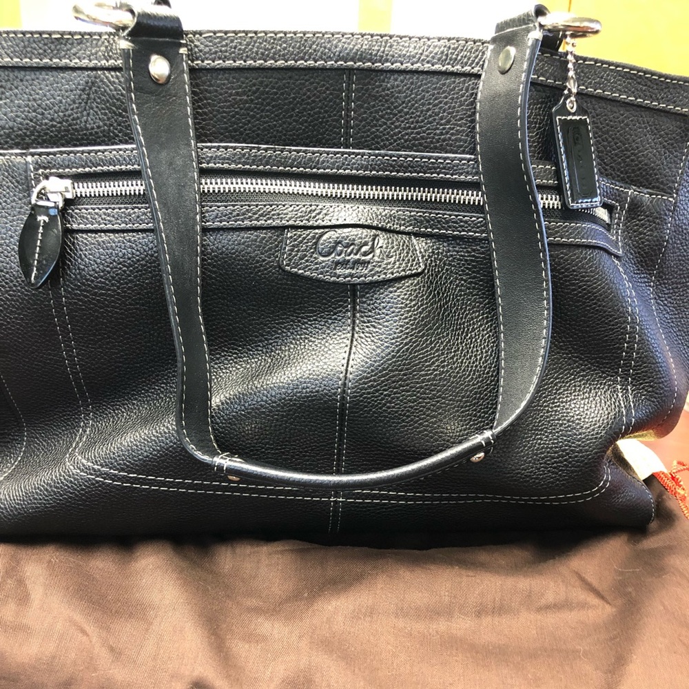 Coach Penelope Black Leather Tote F14684